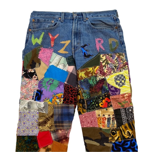 Handmade of a kind Patchwork Levi’s jeans - Picture 2 of 12